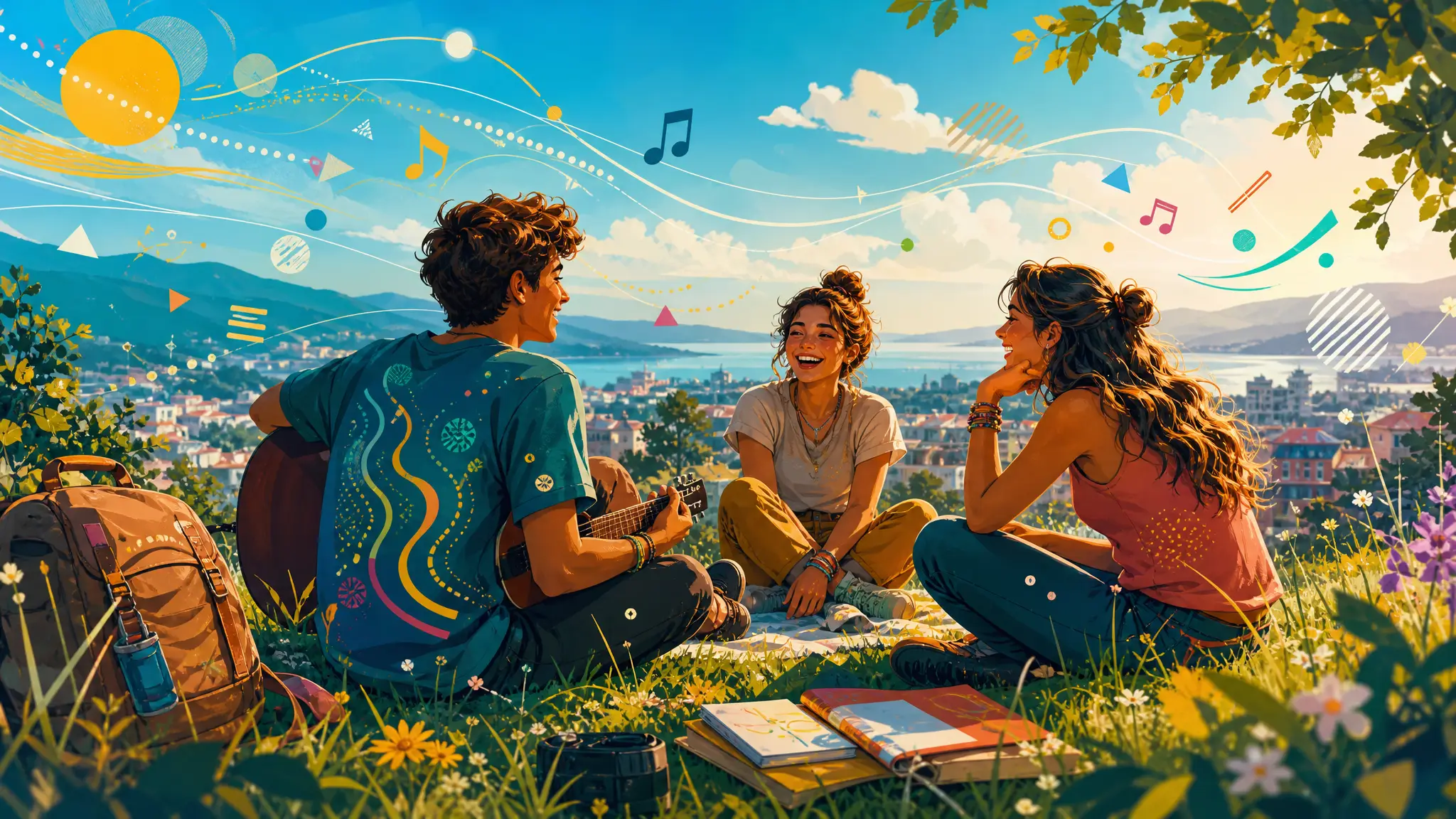 Atmospheric poster for the Friendship Acrostic Anthem template