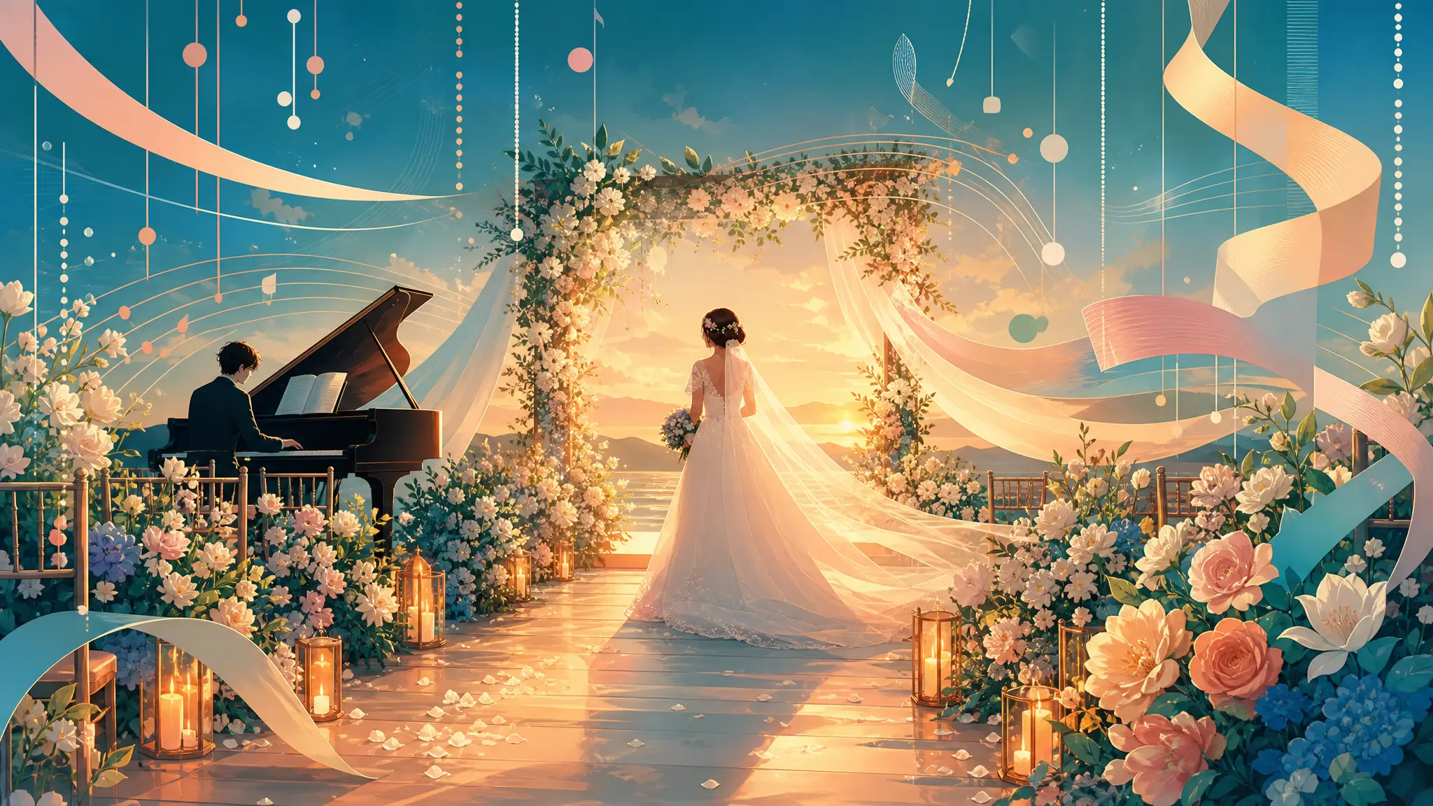 Atmospheric poster for the Wedding Acrostic BGM template