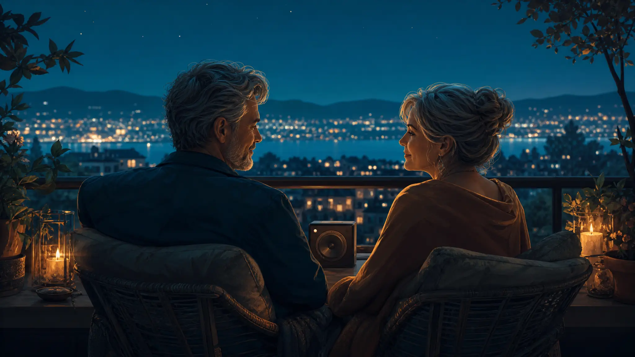 Atmospheric poster for the Anniversary Love Song template