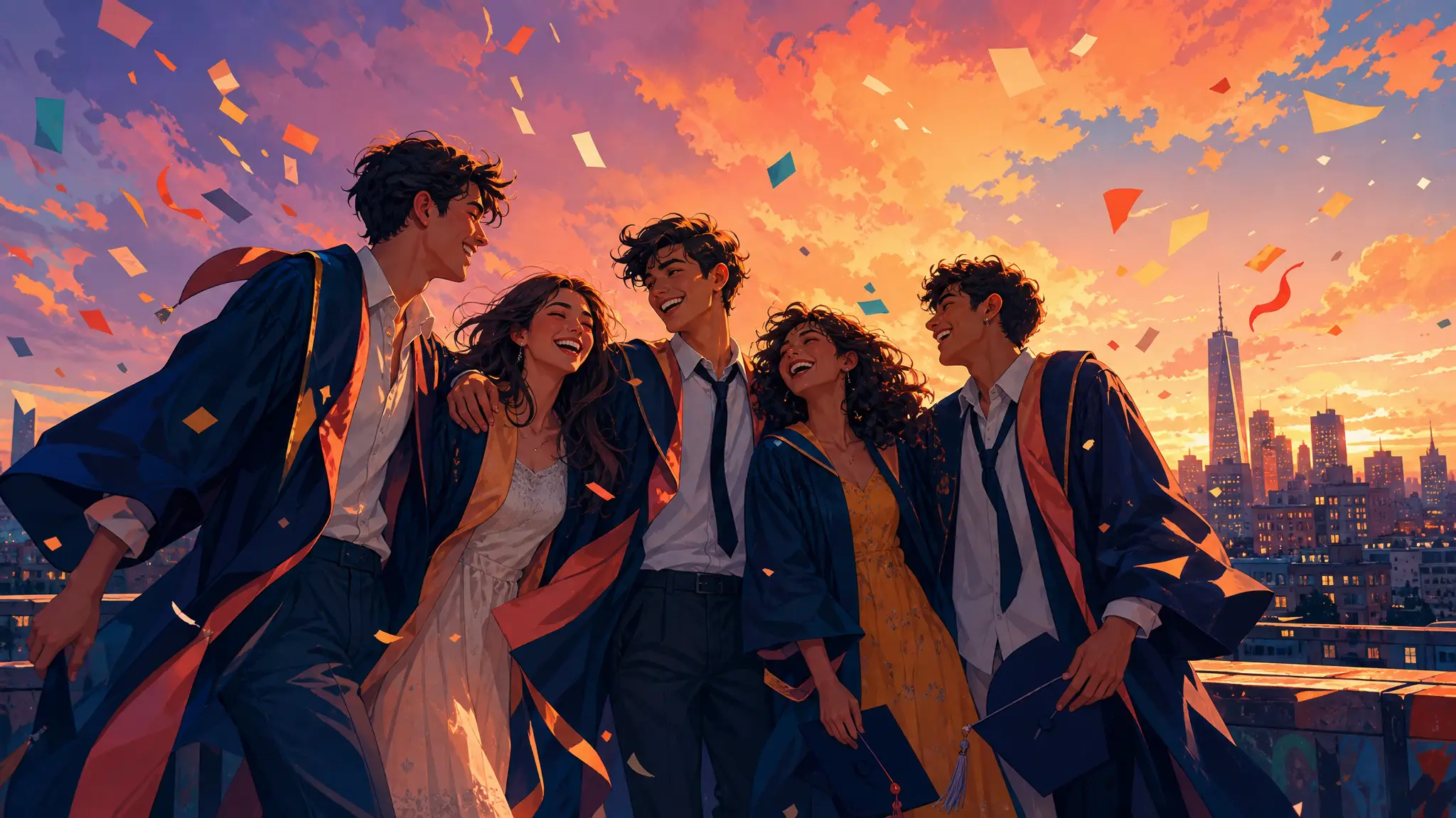 Atmospheric poster for the Graduation Memory Song template