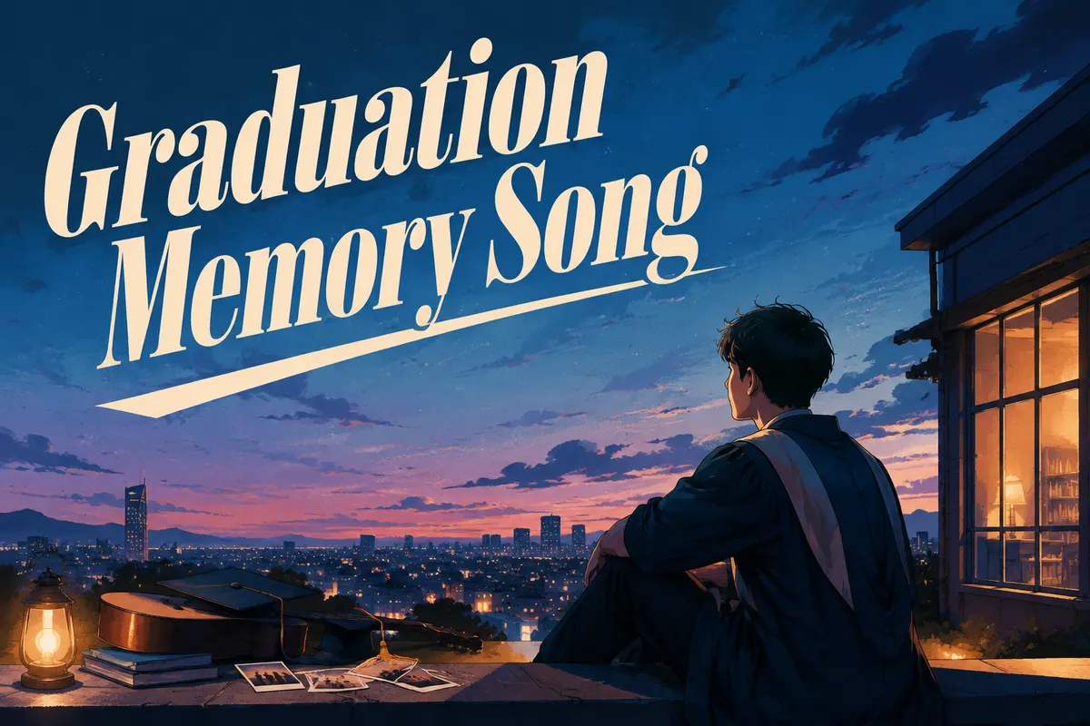 Atmospheric poster for the Graduation Memory Song template