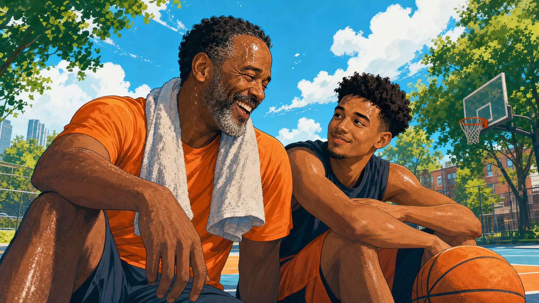 Atmospheric poster for the Song for Dad template