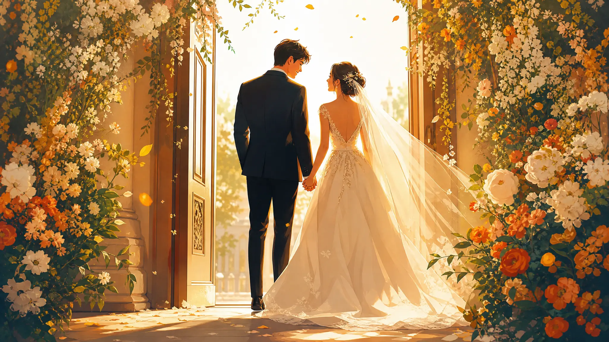 Atmospheric poster for the Wedding Entrance Song template