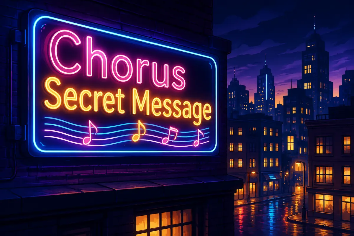 Atmospheric poster for the Chorus Secret Message template
