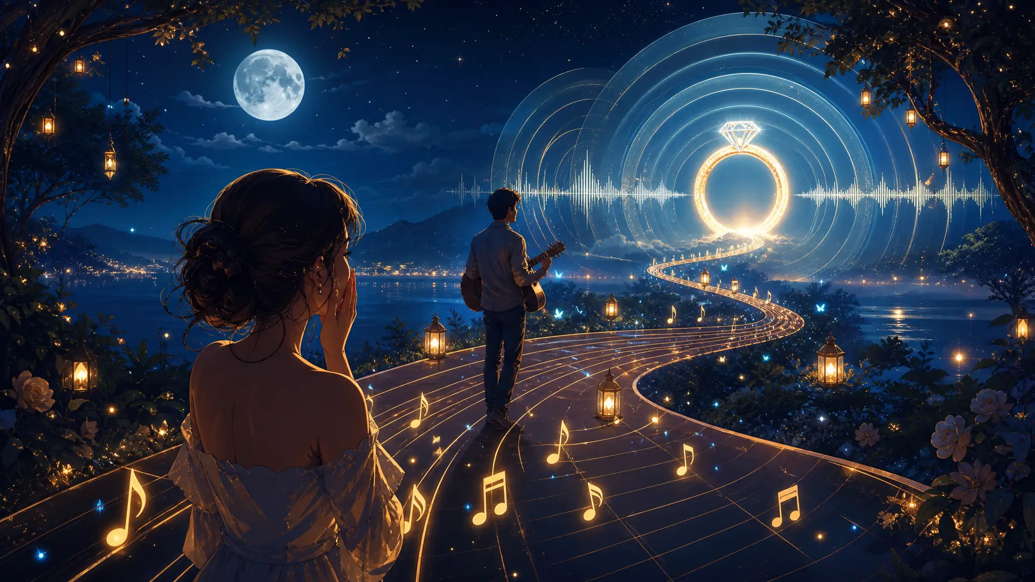 Atmospheric poster for the Hidden Proposal Song template