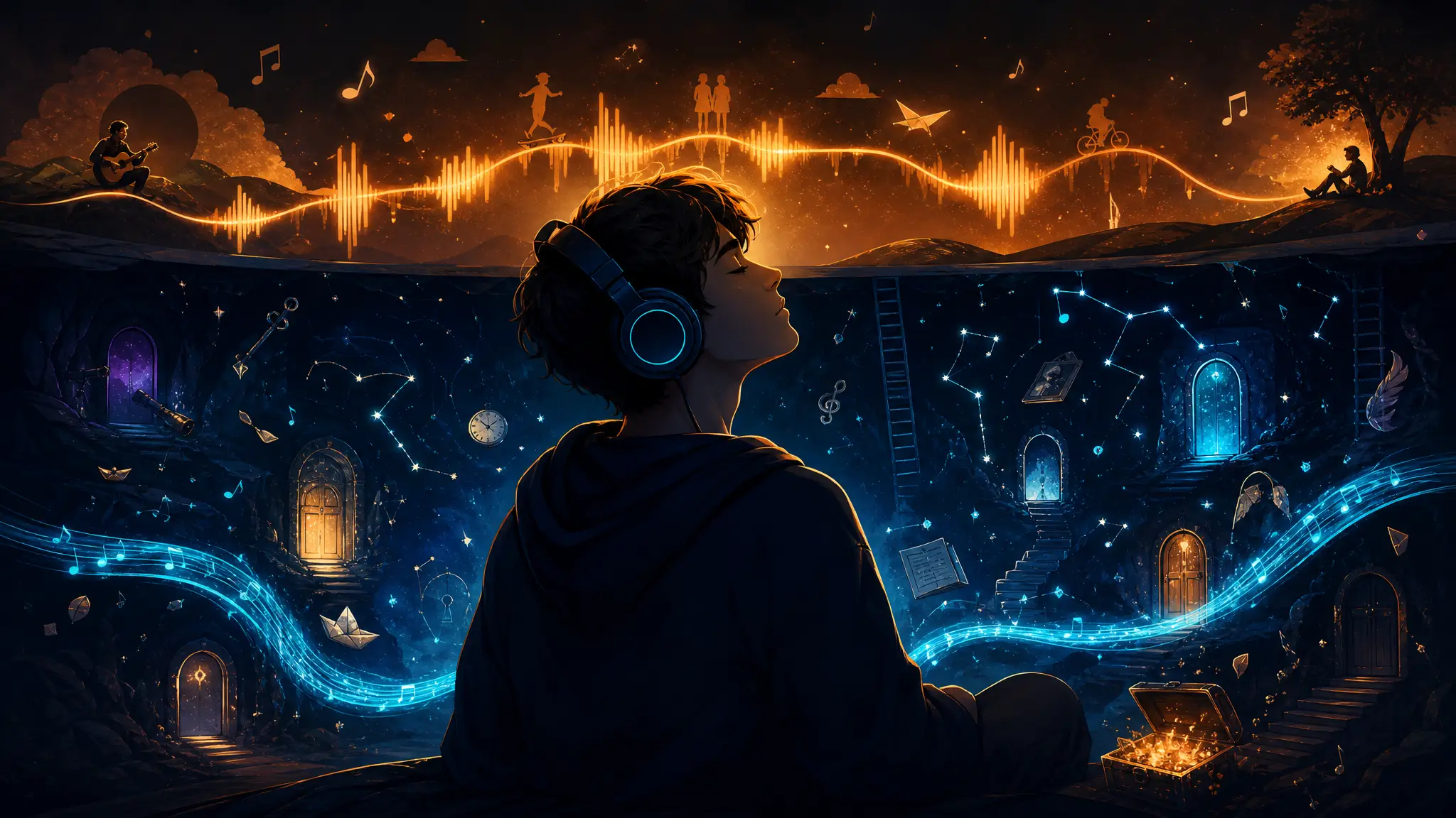 Atmospheric poster for the Second Listen Song template