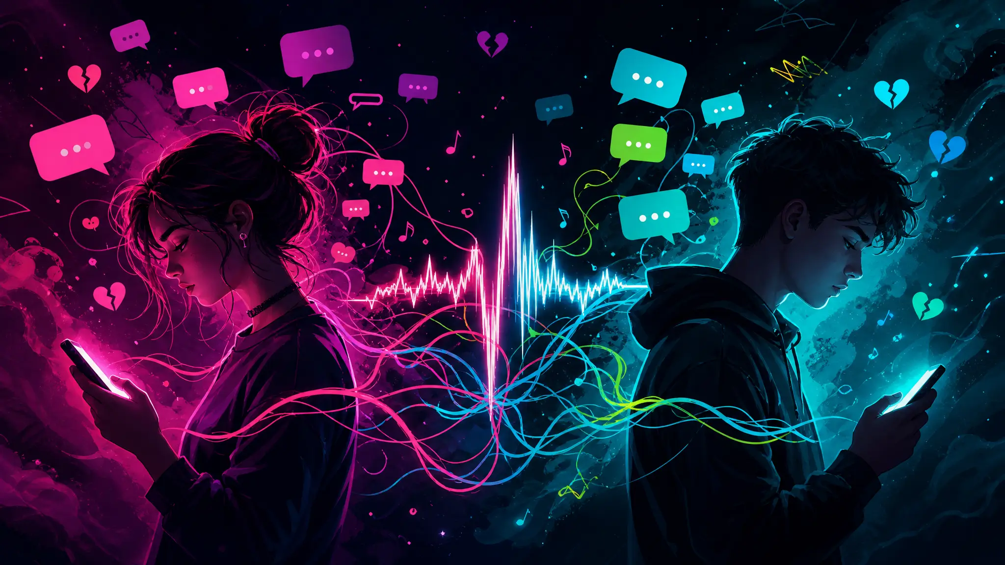 Atmospheric poster for the Toxic Texts to Song template